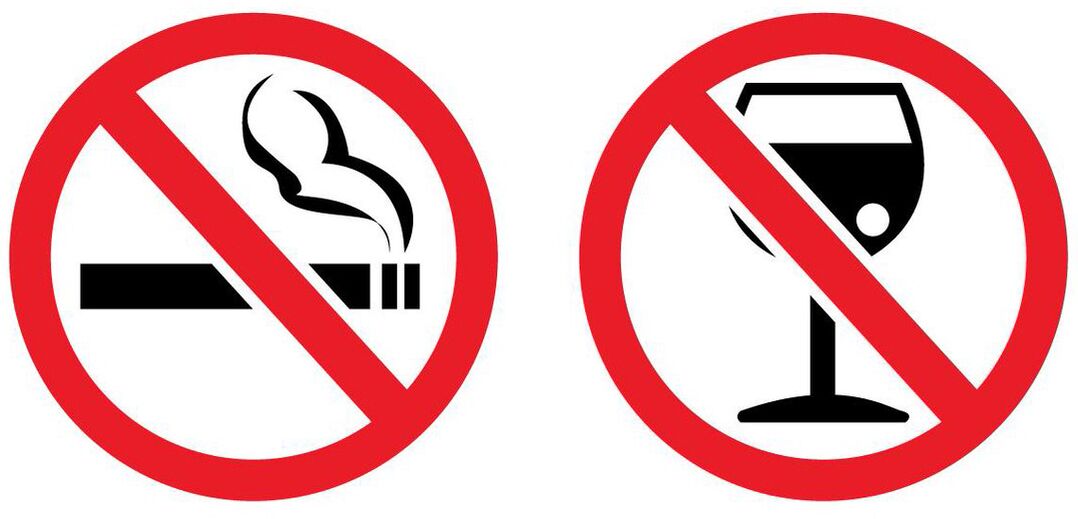 Pour la rhinoplastie, vous devez arrêter de fumer et d'alcool